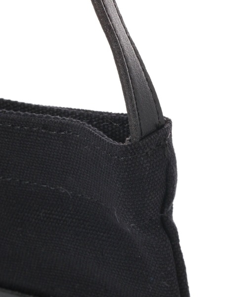 セール】フェイクレザーポケットキャンバスショルダーバッグ