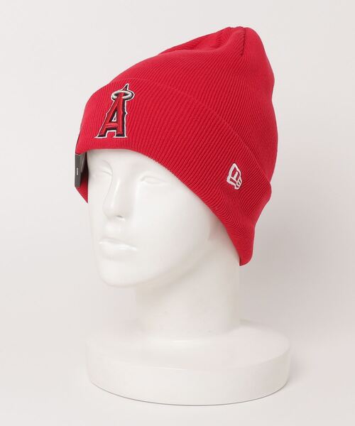 NEW ERA（ニューエラ）の「NEW ERA/ニューエラ ビーニー ダブルC.BASIC CUFF ロサンゼルス・エンゼルス ニット帽 13542592（ニットキャップ/ビーニー・メンズ・レッド系その他・FREE）」の3枚目の写真