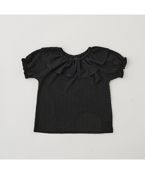 Lycee mine（リセマイン）の「フリル衿ぽこぽこトップス（シャツ/ブラウス・キッズ・ライトピンク/ミント/ラベンダー/ブラック・100cm/120cm/140cm/110cm/130cm/150cm）」の6枚目の写真