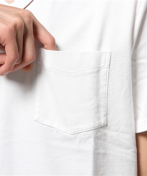 417 EDIFICE(フォーワンセブンエディフィス)の「レザーパイピング V/N ポケTEE(Tシャツ/カットソー・メンズ・チャコールグレー/ホワイト/ネイビー・SMALL/LARGE/MEDIUM)」の10枚目の写真