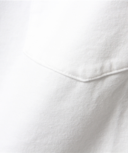 417 EDIFICE(フォーワンセブンエディフィス)の「レザーパイピング V/N ポケTEE(Tシャツ/カットソー・メンズ・チャコールグレー/ホワイト/ネイビー・SMALL/LARGE/MEDIUM)」の11枚目の写真