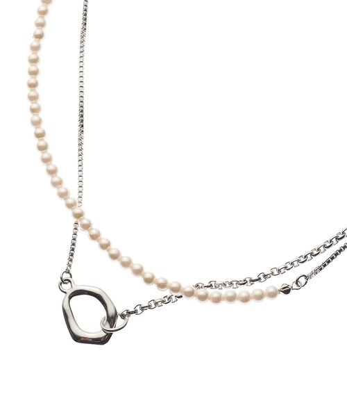 tk.TAKEO KIKUCHI（ティーケータケオキクチ）の「◆ラリエットロングネックレス（ネックレス・メンズ・シルバー/シルバー系/シルバー系4・00）」の7枚目の写真