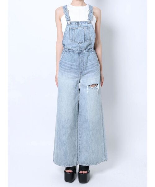 GYDA（ジェイダ）の「2WAYウエストLOOSEワイドデニムサロペット（サロペット/オーバーオール・レディース・ライトブルー/ブルー・SMALL/MEDIUM）」の14枚目の写真