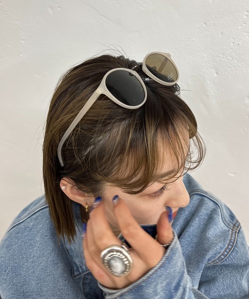 WHO'S WHO gallery（フーズフーギャラリー）の「ボストンサングラス（サングラス・レディース・ブラック/ブラウン/ブルー/アイボリー・FREE）」の7枚目の写真