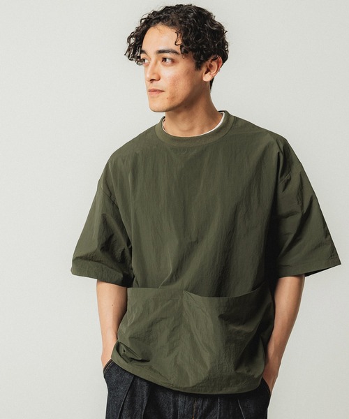 coca（coca）（コカ）の「メンズナイロンビッグポケットトップス（Tシャツ/カットソー・メンズ・ブラック/カーキ/キャメル/ネイビー・M/L）」の3枚目の写真