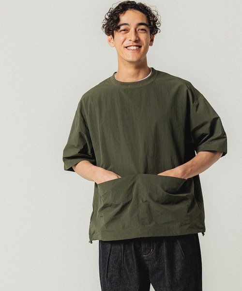 coca（coca）（コカ）の「メンズナイロンビッグポケットトップス（Tシャツ/カットソー・メンズ・ブラック/カーキ/キャメル/ネイビー・M/L）」の17枚目の写真