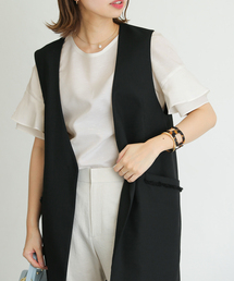 ラッフルスリーブブラウス