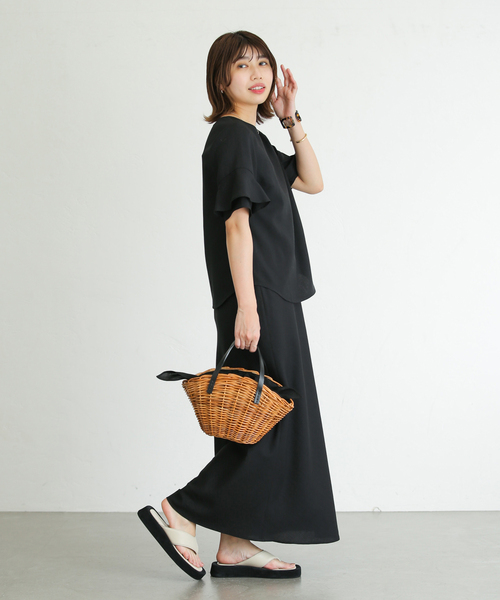 La TOTALITE（ラトータリテ）の「ラッフルスリーブブラウス（シャツ/ブラウス・レディース・ブルー系その他/ピンク系その他/ブラック/ホワイト・FREE）」の17枚目の写真