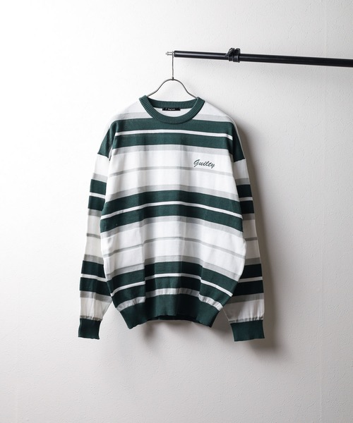 【セール】/Bling leads/12GG マルチボーダー サマーニット（ニット/セーター）｜Bling Leads（ブリングリーズ）