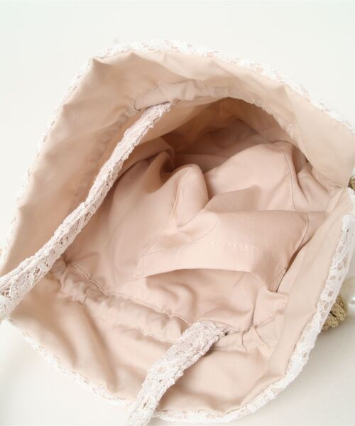 Dita（ディータ）の「レース 巾着（和装小物・レディース・ブラック/ベージュ/アイボリー/ダークネイビー・FREE）」の7枚目の写真