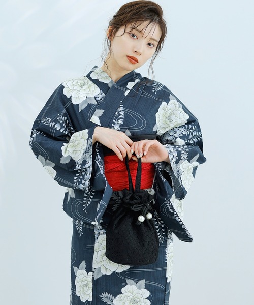 Dita（ディータ）の「レース 巾着（和装小物・レディース・ブラック/ベージュ/アイボリー/ダークネイビー・FREE）」の3枚目の写真