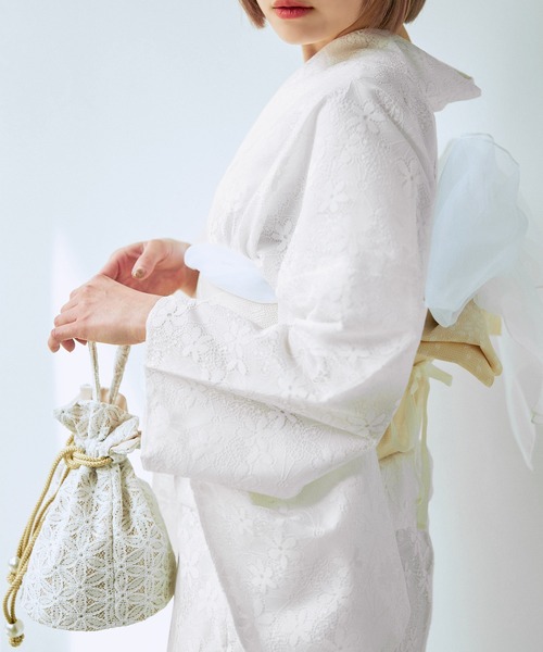 Dita（ディータ）の「レース 巾着（和装小物・レディース・ブラック/ベージュ/アイボリー/ダークネイビー・FREE）」の10枚目の写真