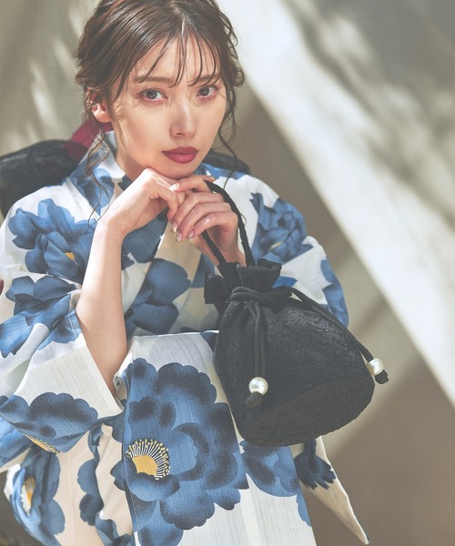 Dita（ディータ）の「レース 巾着（和装小物・レディース・ブラック/ベージュ/アイボリー/ダークネイビー・FREE）」の21枚目の写真