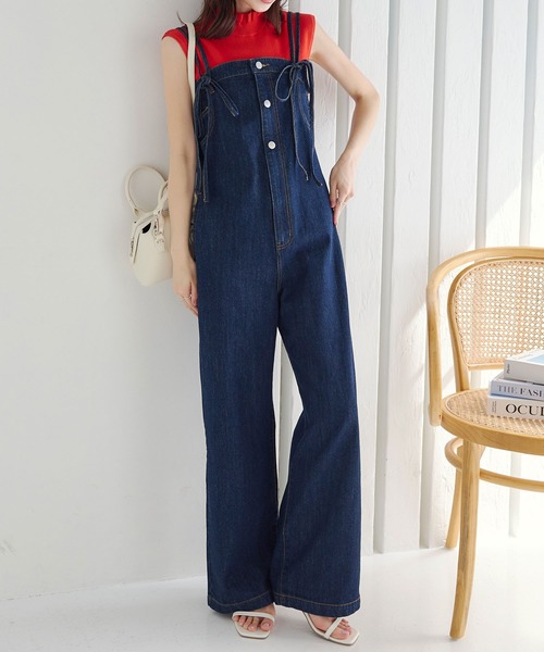 BORDERS at BALCONY デニム　つなぎ　オールインワン　Sサイズ BORDERS at BALCONY デニム つなぎ オールインワン Sサイズ