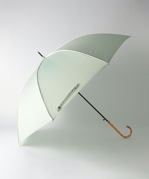 green label relaxing（グリーンレーベルリラクシング）の「バンブーハンドル パイピング アンブレラ / 傘 / レイン（長傘・レディース・オフホワイト/ライム/モカ/ネイビー・FREE）」の3枚目の写真