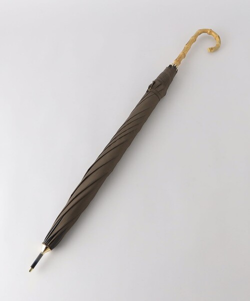 green label relaxing（グリーンレーベルリラクシング）の「バンブーハンドル パイピング アンブレラ / 傘 / レイン（長傘・レディース・オフホワイト/ライム/モカ/ネイビー・FREE）」の6枚目の写真