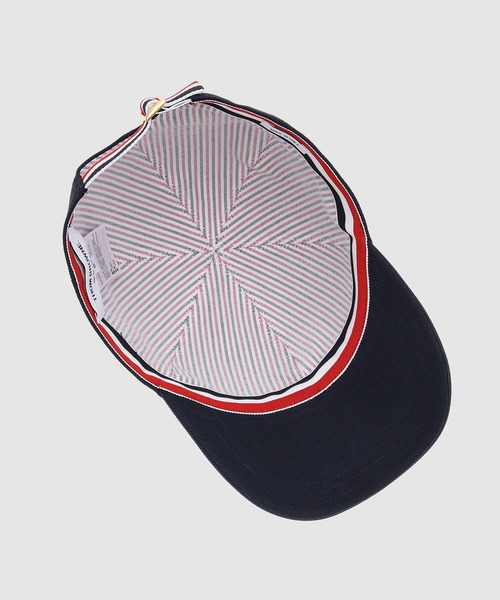THOM BROWNE ストライプ クラシック 6パネル ベースボール キャップ