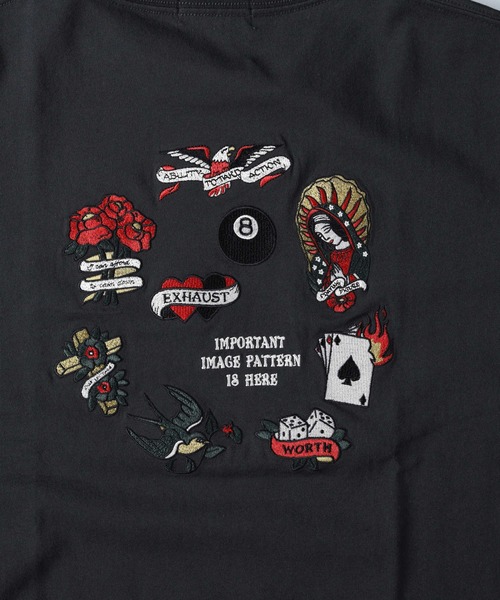 BACK NUMBER（バックナンバー）の「【BACK NUMBER】刺繍プリント半袖Ｔシャツ（Tシャツ/カットソー・メンズ・ホワイト/グリーン/ダークグレー/イエロー/ホワイト×ネイビー/ホワイト×レッド・XL/M/L）」の19枚目の写真