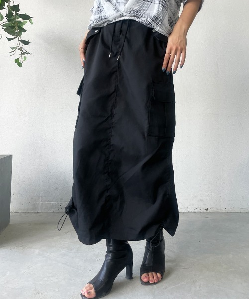 SEN TOKYO(セントーキョー)の「大人カジュアルコーデに映える。ハイウエストカーゴスカート(スカート・レディース・ブラック・FREE)」の19枚目の写真