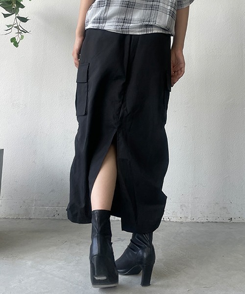 SEN TOKYO(セントーキョー)の「大人カジュアルコーデに映える。ハイウエストカーゴスカート(スカート・レディース・ブラック・FREE)」の18枚目の写真