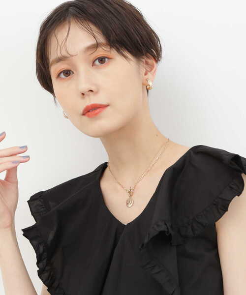 N.（N. Natural Beauty Basic）（エヌエヌナチュラルビューティーベーシック）の「コインネックレス（ネックレス・レディース・ゴールド・FREE）」の3枚目の写真