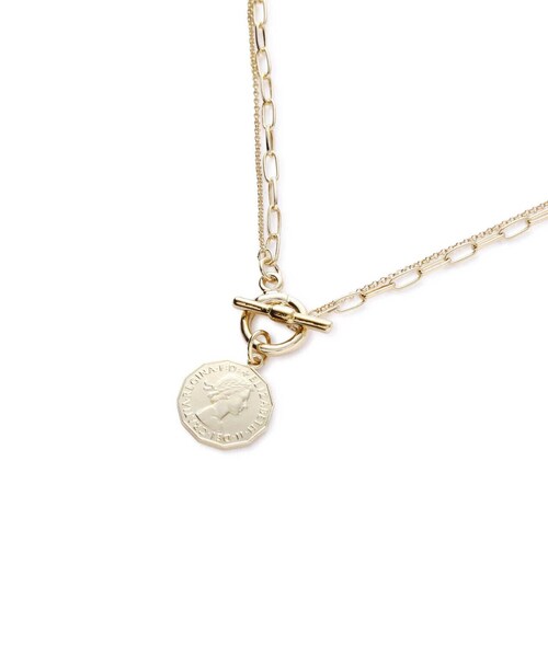 N.（N. Natural Beauty Basic）（エヌエヌナチュラルビューティーベーシック）の「コインネックレス（ネックレス・レディース・ゴールド・FREE）」の4枚目の写真