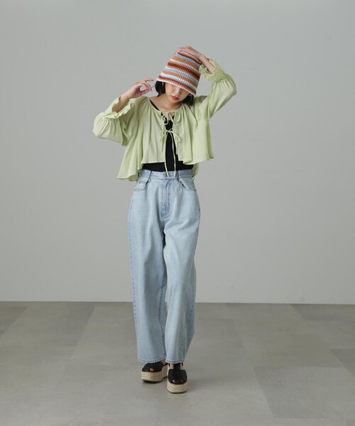 FREE'S MART(フリーズマート)の「◆カップ付ホルターキャミソール(キャミソール・レディース・ホワイト/グレー/ブラック・FREE)」の4枚目の写真