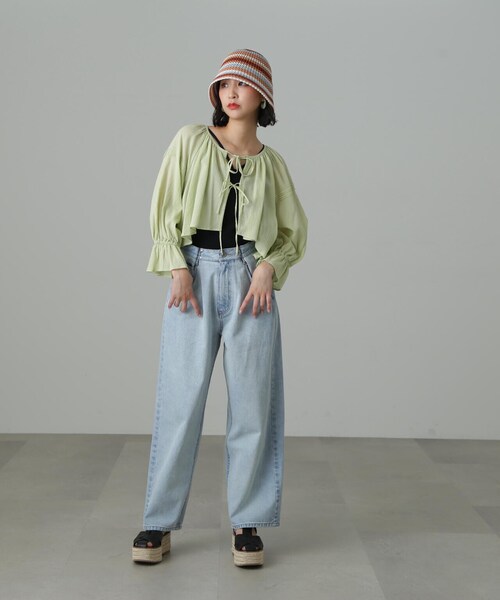 FREE'S MART(フリーズマート)の「◆カップ付ホルターキャミソール(キャミソール・レディース・ホワイト/グレー/ブラック・FREE)」の5枚目の写真