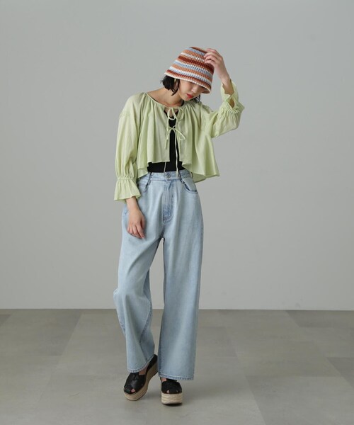 FREE'S MART(フリーズマート)の「◆カップ付ホルターキャミソール(キャミソール・レディース・ホワイト/グレー/ブラック・FREE)」の7枚目の写真