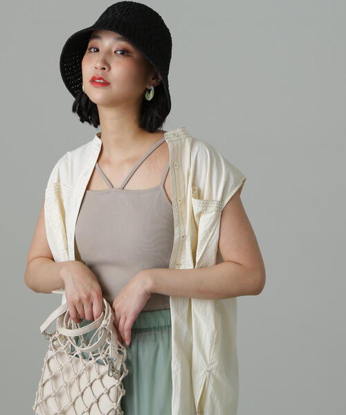 FREE'S MART(フリーズマート)の「◆カップ付ホルターキャミソール(キャミソール・レディース・ホワイト/グレー/ブラック・FREE)」の14枚目の写真