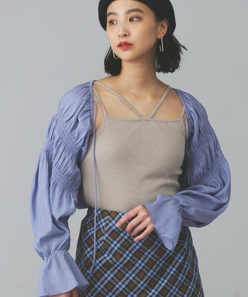 FREE'S MART(フリーズマート)の「◆カップ付ホルターキャミソール(キャミソール・レディース・ホワイト/グレー/ブラック・FREE)」の19枚目の写真