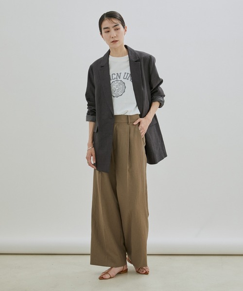 AMERICANA(アメリカーナ)の「【WEB限定】【Americana(アメリカーナ)】カレッジプリントシームレスTシャツ(Tシャツ/カットソー・レディース・ダークブラウン/オフホワイト/ブルー系その他6・FREE)」の17枚目の写真