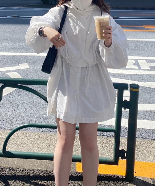 one after another NICE CLAUP（ワンアフターアナザーナイスクラップ）の「ショートにもジレにもなる/マルチウェイマウンテンパーカー（マウンテンパーカー・レディース・オフホワイト/ピンク/ブラック・FREE）」の21枚目の写真