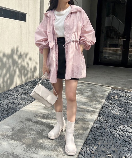 one after another NICE CLAUP（ワンアフターアナザーナイスクラップ）の「ショートにもジレにもなる/マルチウェイマウンテンパーカー（マウンテンパーカー・レディース・オフホワイト/ピンク/ブラック・FREE）」の14枚目の写真