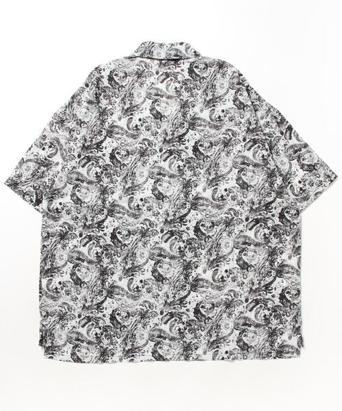 CERCA（チェルカ）の「RS/ペイズリー柄 ビッグシルエット オープンカラー シャツ（シャツ/ブラウス・メンズ・ベージュ/ブラック・MEDIUM/LARGE）」の3枚目の写真