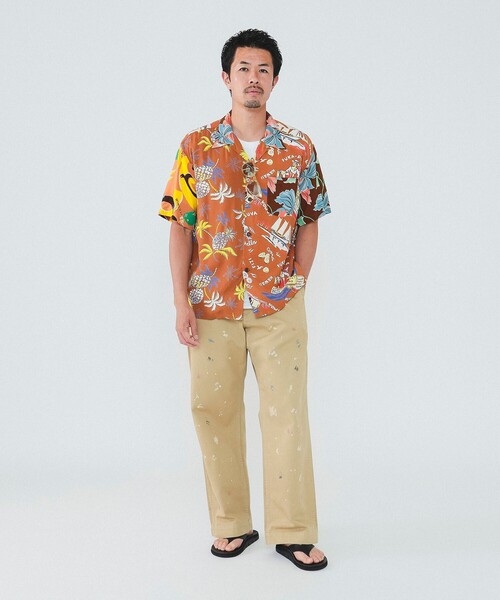 BEAMS（ビームス）の「BEAMS / ペイント ミリタリー チノパンツ（チノパンツ・メンズ・ベージュ/グレー・S/M/L/XL）」の6枚目の写真