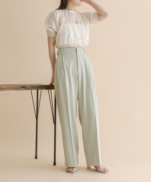 mline（エムライン）の「[mline]切り替えギャザートップス（シャツ/ブラウス・レディース・ブラック/アイボリー/ピンク・FREE）」の22枚目の写真