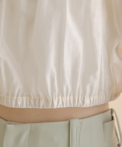 mline（エムライン）の「[mline]切り替えギャザートップス（シャツ/ブラウス・レディース・ブラック/アイボリー/ピンク・FREE）」の12枚目の写真