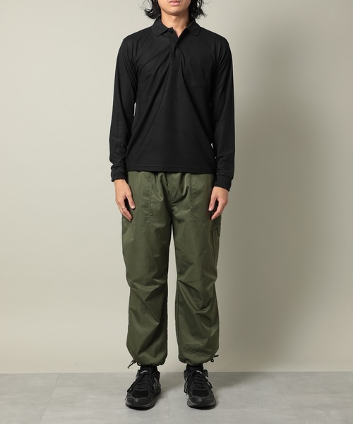 United Athle（ユナイテッドアスレ）の「【United Athle】dry seed stitch long sleeve polo-shirt / ドライ カノコ ロングスリーブ ポロシャツ ポケット付 ゴルフ スポーツ ランニング 紫外線対策 UVカット 吸水速乾 2024（ポロシャツ・レディース・ネイビー/ホワイト/ブラック・L/M/S/XL）」の14枚目の写真