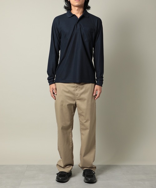 United Athle（ユナイテッドアスレ）の「【United Athle】dry seed stitch long sleeve polo-shirt / ドライ カノコ ロングスリーブ ポロシャツ ポケット付 ゴルフ スポーツ ランニング 紫外線対策 UVカット 吸水速乾 2024（ポロシャツ・レディース・ネイビー/ホワイト/ブラック・L/M/S/XL）」の7枚目の写真