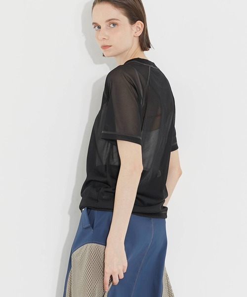 CITY TOKYO（シティトウキョウ）の「【洗濯機洗い可能】【シアー】ラグランシアートップス【A＋TOKYO / エープラストウキョウ】（Tシャツ/カットソー・レディース・ライトグレー/その他2/ブラック・FREE）」の5枚目の写真