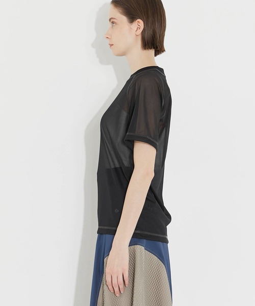 CITY TOKYO（シティトウキョウ）の「【洗濯機洗い可能】【シアー】ラグランシアートップス【A＋TOKYO / エープラストウキョウ】（Tシャツ/カットソー・レディース・ライトグレー/その他2/ブラック・FREE）」の9枚目の写真