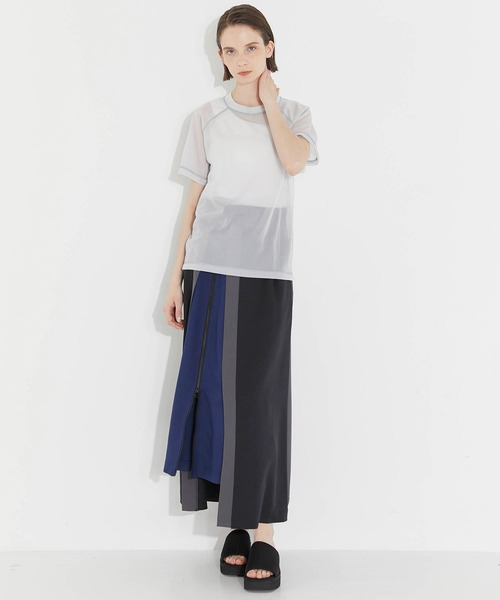 CITY TOKYO（シティトウキョウ）の「【洗濯機洗い可能】【シアー】ラグランシアートップス【A＋TOKYO / エープラストウキョウ】（Tシャツ/カットソー・レディース・ライトグレー/その他2/ブラック・FREE）」の17枚目の写真