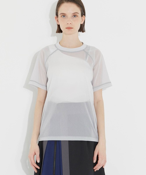 CITY TOKYO（シティトウキョウ）の「【洗濯機洗い可能】【シアー】ラグランシアートップス【A＋TOKYO / エープラストウキョウ】（Tシャツ/カットソー・レディース・ライトグレー/その他2/ブラック・FREE）」の18枚目の写真