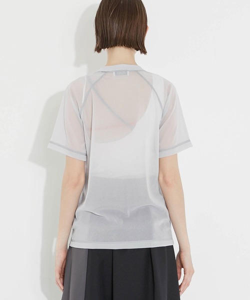 CITY TOKYO（シティトウキョウ）の「【洗濯機洗い可能】【シアー】ラグランシアートップス【A＋TOKYO / エープラストウキョウ】（Tシャツ/カットソー・レディース・ライトグレー/その他2/ブラック・FREE）」の20枚目の写真
