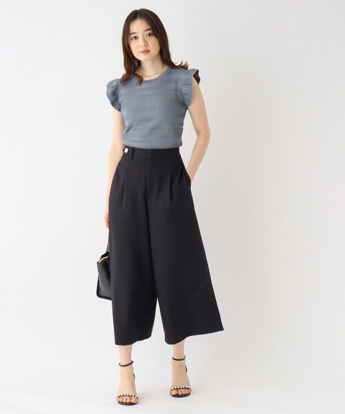 index(インデックス)の「◆フリルスリーブニット【洗濯機洗い可】(ニット/セーター・レディース・ワインレッド/チャコールグレー/ライトグレー・40/38/42/36)」の16枚目の写真