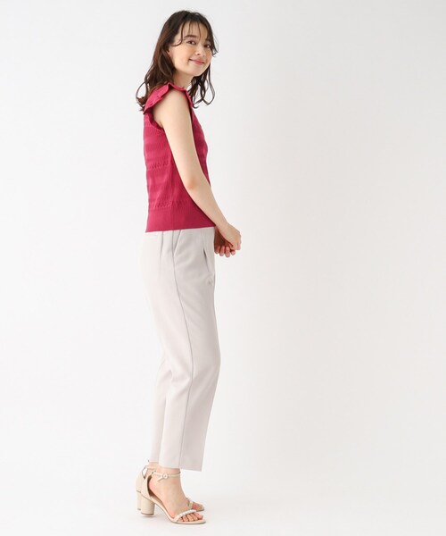 index(インデックス)の「◆フリルスリーブニット【洗濯機洗い可】(ニット/セーター・レディース・ワインレッド/チャコールグレー/ライトグレー・40/38/42/36)」の14枚目の写真