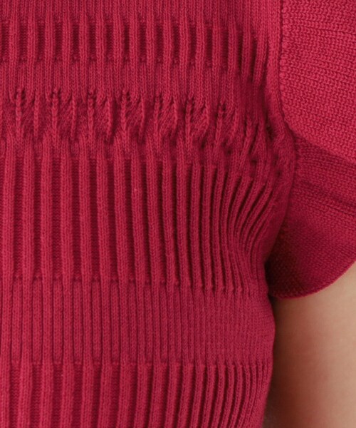 index(インデックス)の「◆フリルスリーブニット【洗濯機洗い可】(ニット/セーター・レディース・ワインレッド/チャコールグレー/ライトグレー・40/38/42/36)」の21枚目の写真
