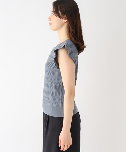 index(インデックス)の「◆フリルスリーブニット【洗濯機洗い可】(ニット/セーター・レディース・ワインレッド/チャコールグレー/ライトグレー・40/38/42/36)」の18枚目の写真