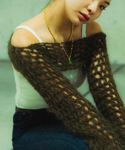 Oriens JOURNAL STANDARD（オリエンス ジャーナルスタンダード）の「別注【BiBi BELINDA×Oriens】ネックレス（ネックレス・レディース・ピンク/グリーン・FREE）」の7枚目の写真